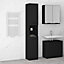 Berkfield Bathroom Cabinet Black 32x34x188.5 cm Engineered Wood