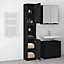 Berkfield Bathroom Cabinet Black 32x34x188.5 cm Engineered Wood
