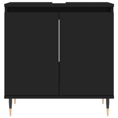 Berkfield Bathroom Cabinet Black 58x33x60 cm Engineered Wood
