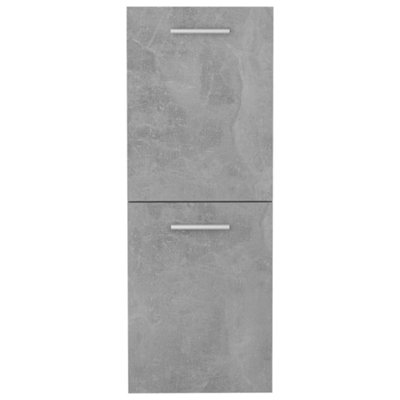 Berkfield Bathroom Cabinet Concrete Grey 30x30x80 cm Engineered Wood