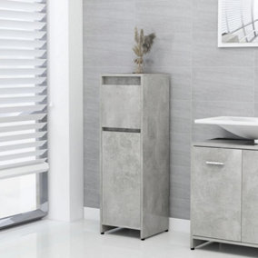 Berkfield Bathroom Cabinet Concrete Grey 30x30x95 cm Engineered Wood