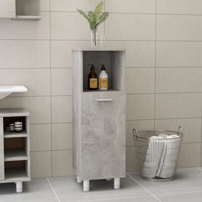 Berkfield Bathroom Cabinet Concrete Grey 30x30x95 cm Engineered Wood Price Comparisons | Compare The Build