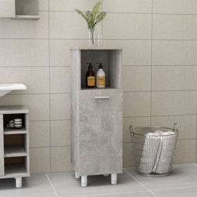 Berkfield Bathroom Cabinet Concrete Grey 30x30x95 cm Engineered Wood