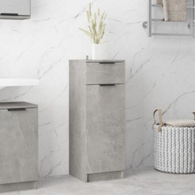 Berkfield Bathroom Cabinet Concrete Grey 32x34x90 cm Engineered Wood