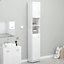 Berkfield Bathroom Cabinet High Gloss White 32x25.5x190 cm Engineered Wood