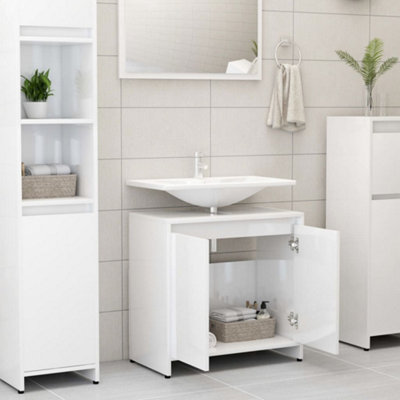 High gloss deals under sink cabinet