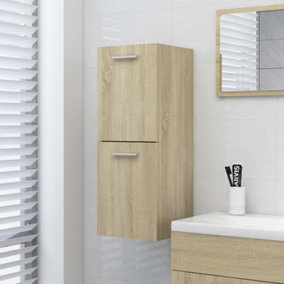 Berkfield Bathroom Cabinet Sonoma Oak 30x30x80 cm Engineered Wood