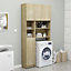 Berkfield Bathroom Cabinet Sonoma Oak 32x25.5x190 cm Engineered Wood