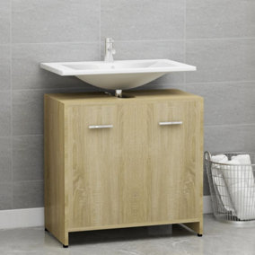 Berkfield Bathroom Cabinet Sonoma Oak 60x33x61 cm Engineered Wood