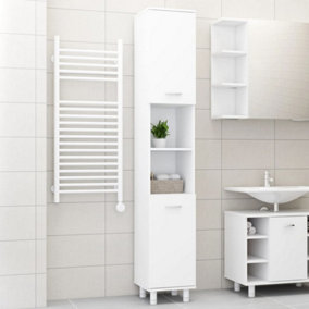 Berkfield Bathroom Cabinet White 30x30x179 cm Engineered Wood