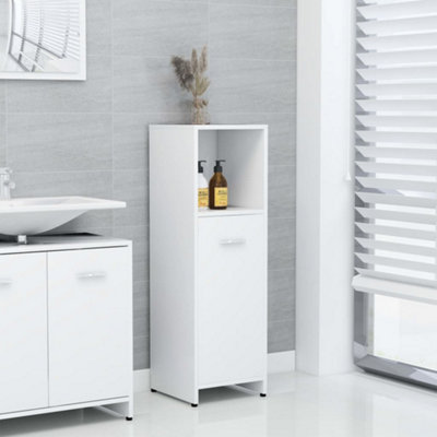 Berkfield Bathroom Cabinet White 30x30x95 cm Engineered Wood | DIY at B&Q