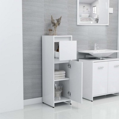 Berkfield Bathroom Cabinet White 30x30x95 cm Engineered Wood