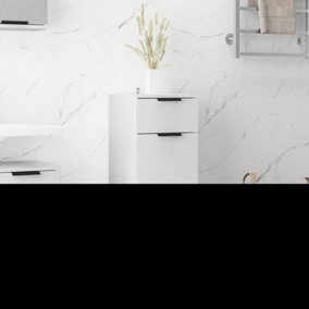 Berkfield Bathroom Cabinet White 32x34x90 cm Engineered Wood