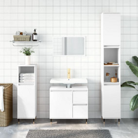 Berkfield Bathroom Cabinet White 65x33x60 cm Engineered Wood