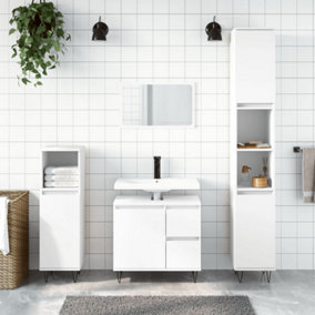 Berkfield Bathroom Cabinet White 65x33x60 cm Engineered Wood