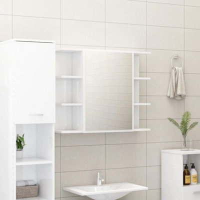 Mirror fronted bathroom deals cabinets