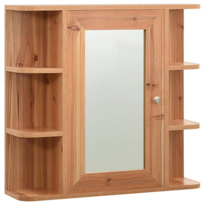Berkfield Bathroom Mirror Cabinet Oak 66x17x63 cm MDF
