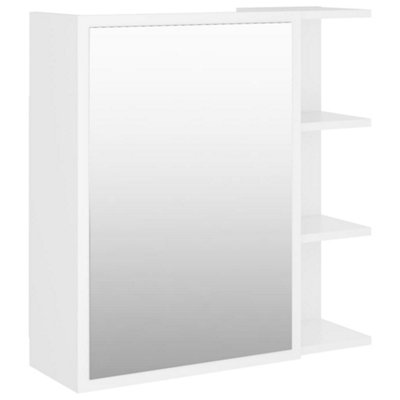 Berkfield Bathroom Mirror Cabinet White 62.5x20.5x64 cm Engineered Wood
