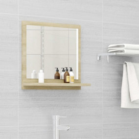 Berkfield Bathroom Mirror Sonoma Oak 40x10.5x37 cm Engineered Wood