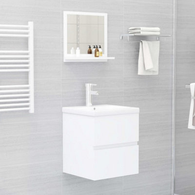 Berkfield Bathroom Mirror White 40x10.5x37 cm Engineered Wood