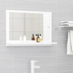 Berkfield Bathroom Mirror White 60x10.5x37 cm Engineered Wood