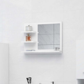 Berkfield Bathroom Mirror White 60x10.5x45 cm Engineered Wood