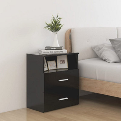 Berkfield Bed Cabinet Black 50x32x60 cm