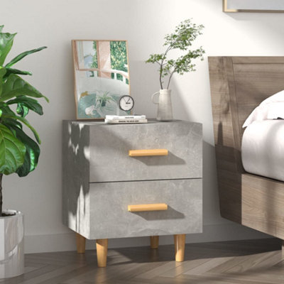 Berkfield Bed Cabinet Concrete Grey 40x35x47.5 cm
