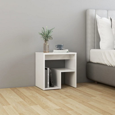 Berkfield Bed Cabinet High Gloss White 40x30x40 cm Engineered Wood