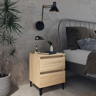Berkfield Bed Cabinet Sonoma Oak 40x35x50 cm Engineered Wood