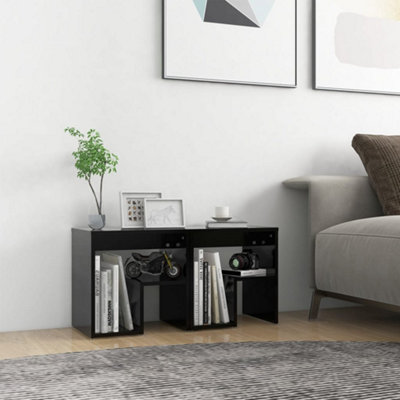Berkfield Bed Cabinets 2 pcs Black 40x30x40 cm Engineered Wood