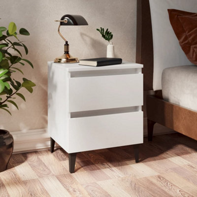 Berkfield Bed Cabinets 2 pcs White 40x35x50 cm Engineered Wood
