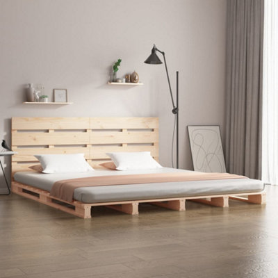 Berkfield Bed Frame 140x200 cm Solid Wood Pine