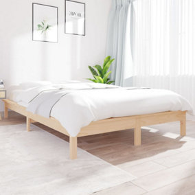 Berkfield Bed Frame 150x200 cm Solid Wood Pine King Size