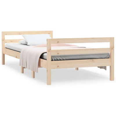 Berkfield Bed Frame 90x190 cm 3FT Single Solid Wood Pine