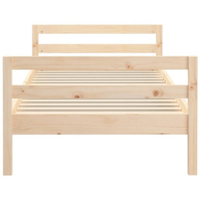 Berkfield Bed Frame 90x190 cm 3FT Single Solid Wood Pine