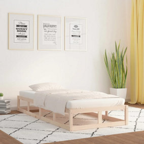 Berkfield Bed Frame 90x190 cm Single Solid Wood