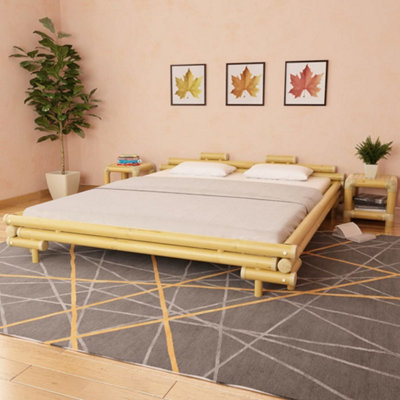 Berkfield Bed Frame Bamboo 180x200 cm 6FT Super King