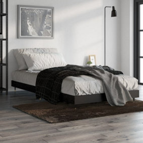 Berkfield Bed Frame Black 90x190 cm 3FT Single Engineered Wood
