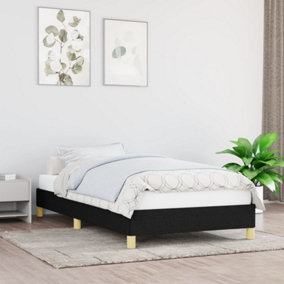 Berkfield Bed Frame Black 90x190 cm 3FT Single Fabric