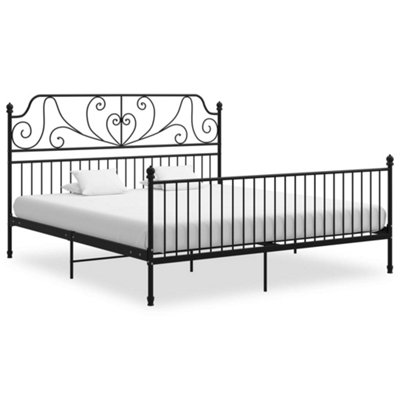 Berkfield Bed Frame Black Metal 180x200 cm 6FT Super King