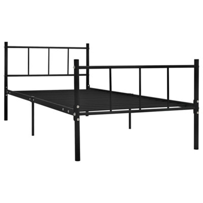 Berkfield Bed Frame Black Metal 90x200 cm