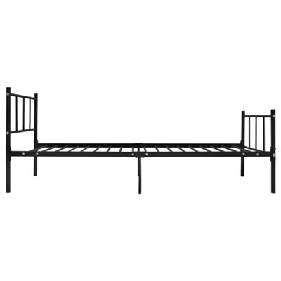 Berkfield Bed Frame Black Metal 90x200 cm