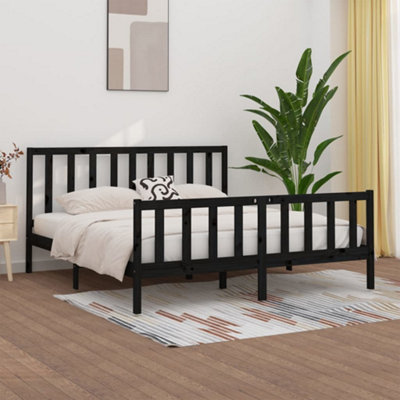 Black metal super king bed deals frame