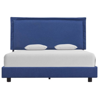 Berkfield Bed Frame Blue Fabric 135x190 cm 4FT6 Double