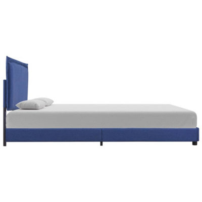 Berkfield Bed Frame Blue Fabric 135x190 cm 4FT6 Double