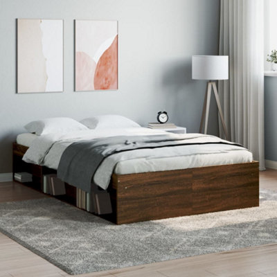 Berkfield Bed Frame Brown Oak 120x190 cm Small Double