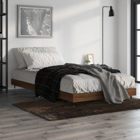 Berkfield Bed Frame Brown Oak 90x190 cm 3FT Single Engineered Wood