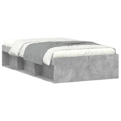 Berkfield Bed Frame Concrete Grey 100x200 cm