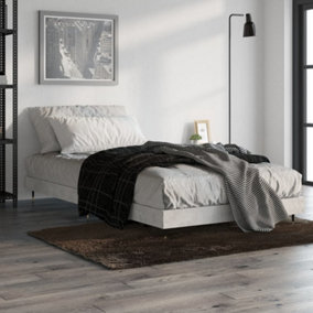 Berkfield Bed Frame Concrete Grey 90x190 cm 3FT Single Engineered Wood